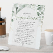 YOUNGSTOWN COOKIE TABLE SIGN WEDING SOCKELSCHILD (In Situ)