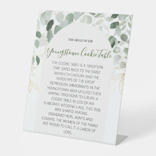 YOUNGSTOWN COOKIE TABLE SIGN WEDING SOCKELSCHILD