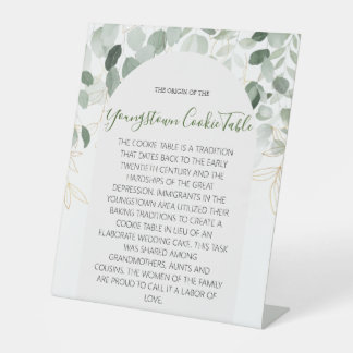 YOUNGSTOWN COOKIE TABLE SIGN WEDING SOCKELSCHILD
