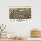 Youngstown, OH Panoramakarte - 1882 Poster (Küche)
