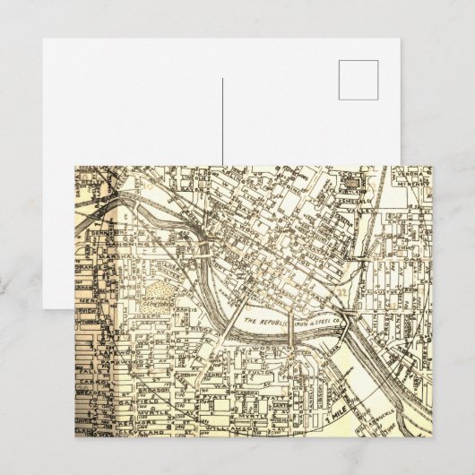 Youngstown, OH Vintage Karte (Vorne/Hinten)