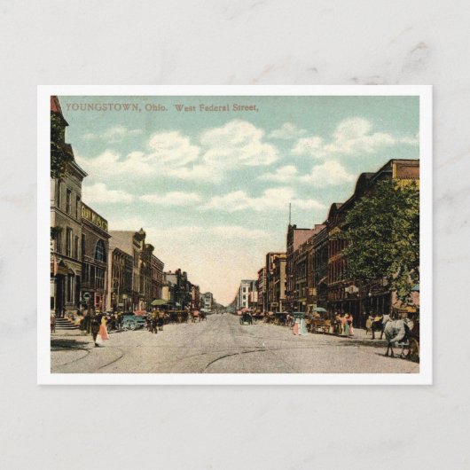 Youngstown OH, West Bundesstaatlich Street, 1910 Postkarte (Vorderseite)