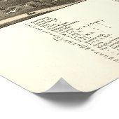 Youngstown Ohio 1882 Antique Panoramabalkarte Poster (Ecke)