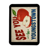 Youngstown Ohio Apple - Vintage Travel Magnet (Vertikal)