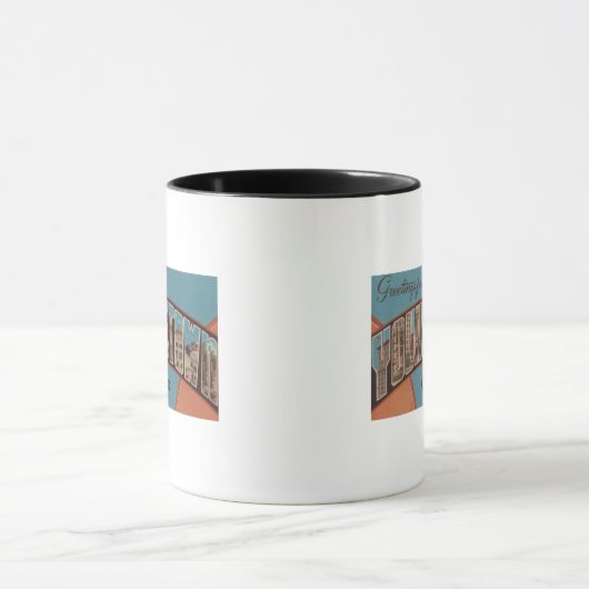 Youngstown, Ohio - Große Buchstabenszenen Tasse (Zentrum)