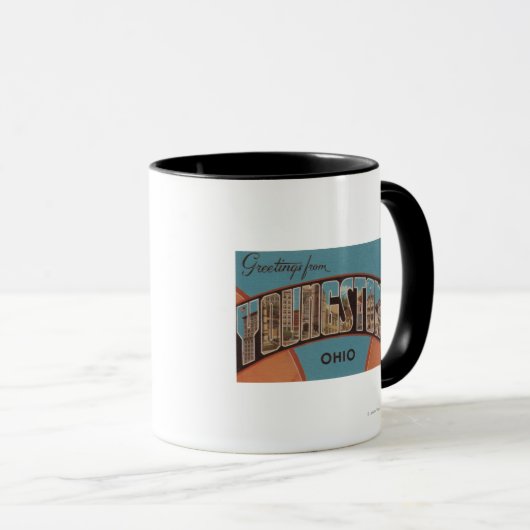 Youngstown, Ohio - Große Buchstabenszenen Tasse (VorderseiteRechts)
