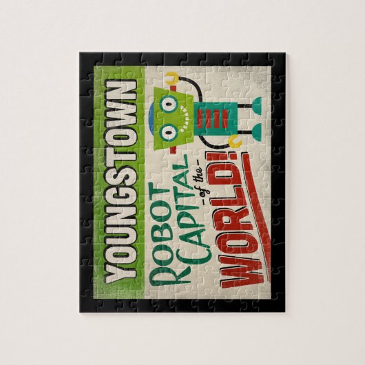 Youngstown Ohio Robot - Funny Vintag Puzzle (Vertikal)