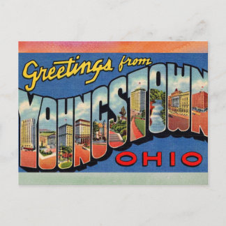 Youngstown Ohio Vintage Reise Postkarte