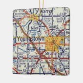 Youngstown Retro Map Keramikornament (Links)
