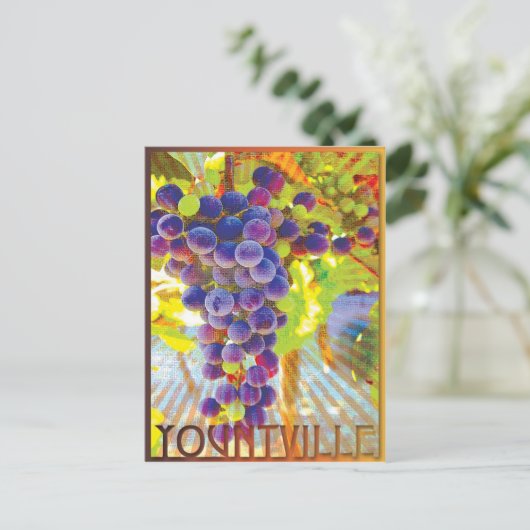 Yountville California Traubencluster Postkarte (Stehend Vorderseite)