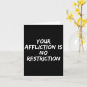 Your Affliction Is No Restriction Motivational Quo Karte (Gelbe Blume)