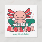 Your Alotl Fun | Axolotl Valentine  Begleitkarte (Vorderseite)
