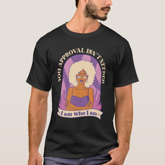 your Approval isn't needed Curly Afro Melanin T-Shirt (Vorderseite)
