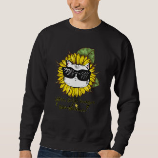 Your Are My Sunshine Cat Sunflower Cat Sweatshirt
