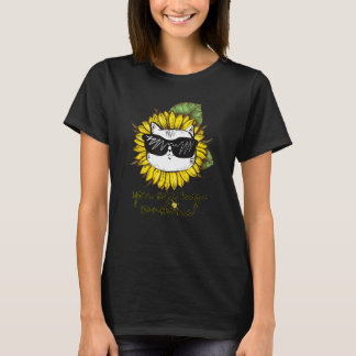 Your Are My Sunshine Cat Sunflower Cat T-Shirt