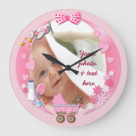Your Baby Photo Clock Große Wanduhr