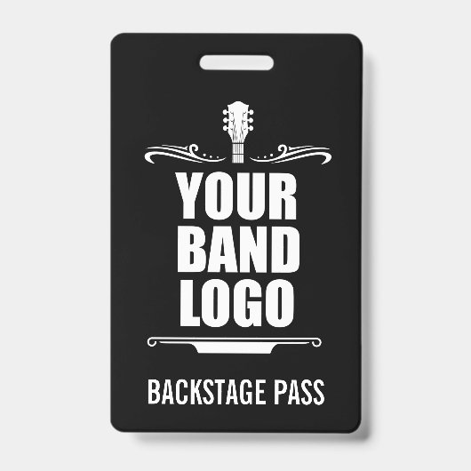 Your Band Logo Backstage Pass Ausweis (Vorderseite)