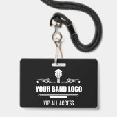Your Band Logo VIP Wide Ausweis (Front with Lanyard)