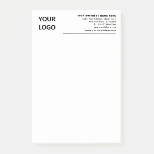 Your Branded Business Post-it® Notes Example Post-it Klebezettel (Vorderseite)