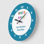 Your Branded Company Logo Name Text Clock Template Große Wanduhr (Winkel)