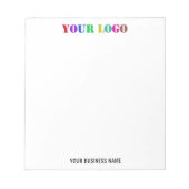 Your Branded Logo Text Business Notepad Example Notizblock (Vorderseite)