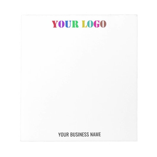 Your Branded Logo Text Business Notepad Example Notizblock (Vorderseite)