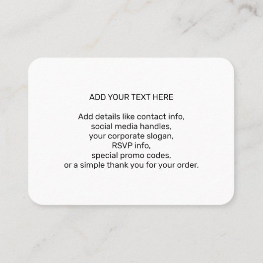 Your Business Company Team Logo & QR Code & Text Visitenkarte (Rückseite)