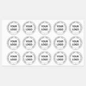 Your Business Logo and Custom Text Round Labels Etiketten (Blatt)