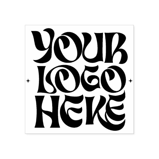 Your Business Logo Custom Groovy Gummistempel (Prägung)