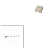 Your Business Logo Pink Brushstroke Classic Round Gummistempel (Stempel)