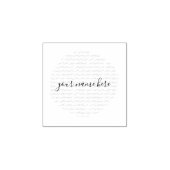 Your Business Logo Pink Brushstroke Classic Round Gummistempel (Prägung)