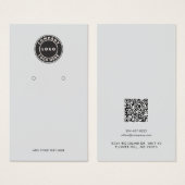 Your Business Logo QR Code Earrings Display Card (Vorne & Hinten)