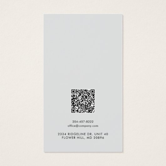 Your Business Logo QR Code Earrings Display Card (Rückseite)