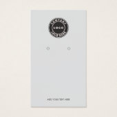 Your Business Logo QR Code Earrings Display Card (Vorderseite)