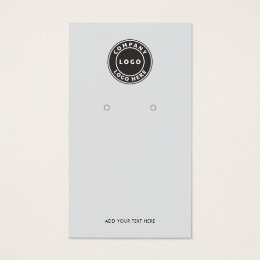 Your Business Logo QR Code Earrings Display Card (Vorderseite)