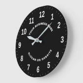 Your Business Logo Simple and Professional Black Große Wanduhr (Winkel)