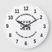 Your Business Logo Simple and Professional Große Wanduhr (Vorderseite)