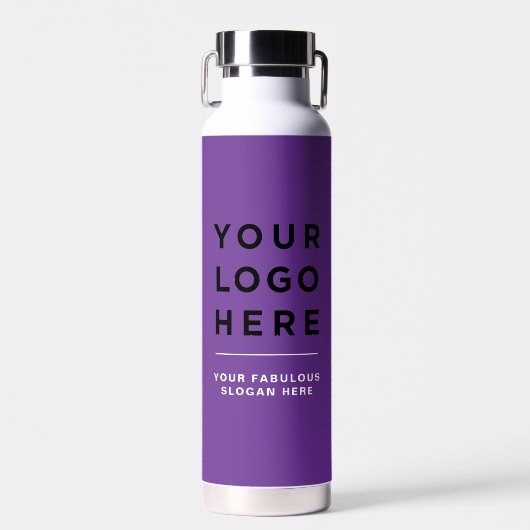 Your Business Logo Website Custom Water Bottle Trinkflasche (Vorne)