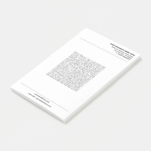 Your Business Post-it® Notes Template with QR Code Post-it Klebezettel (angewinkelt)