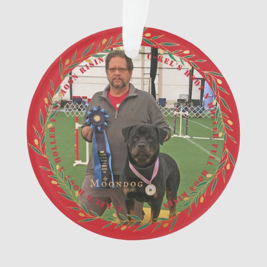 Your Champion Dog 2 Photo Acrylic Ornament (Vorderseite)