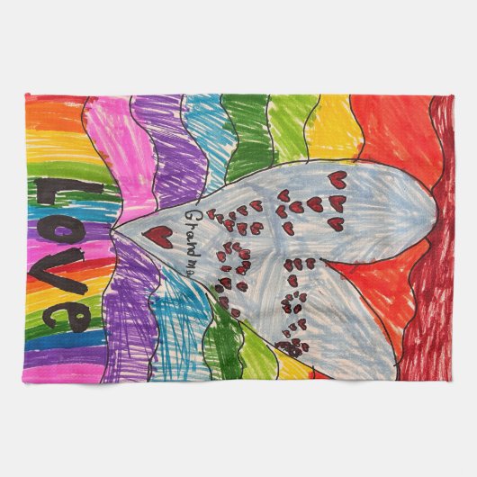 Your Child's Art Custom Printed on a Geschirrtuch (Horizontal)