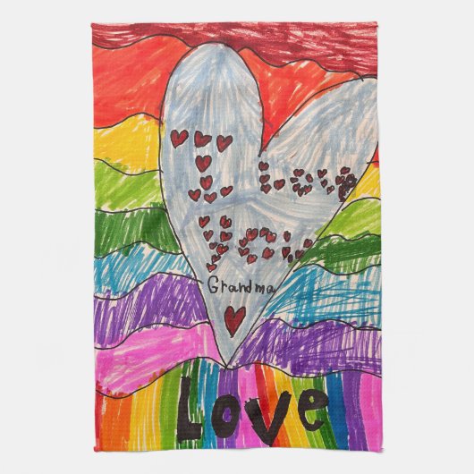 Your Child's Art Custom Printed on a Geschirrtuch (Vertikal)