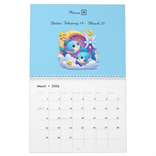 Your Child's Magical 2026 with Zodiac Guardians Ca Kalender (Mär 2026)