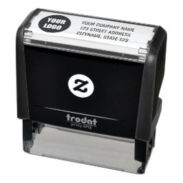 Your Company Logo Name Address Self-inking Stamp  Permastempel