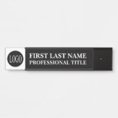 Your Company Logo Office Door Sign Black and White Türschild (Vorderseite )