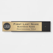 Your Company Logo Office Door Sign Faux Gold Türschild (Vorderseite )