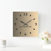 YOUR COMPANY LOGO,personalized,add your text Squar Quadratische Wanduhr (Zuhause)