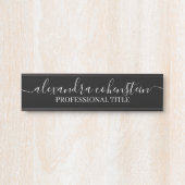 Your Company Office Door Sign Black and White Türschild (Vorderseite )