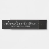 Your Company Office Door Sign Black and White Türschild (Vorderseite )