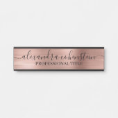 Your Company Office Door Sign Rose Gold Türschild (Vorderseite )